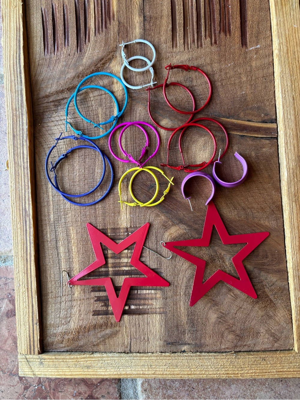 Vintage Enamel Earrings